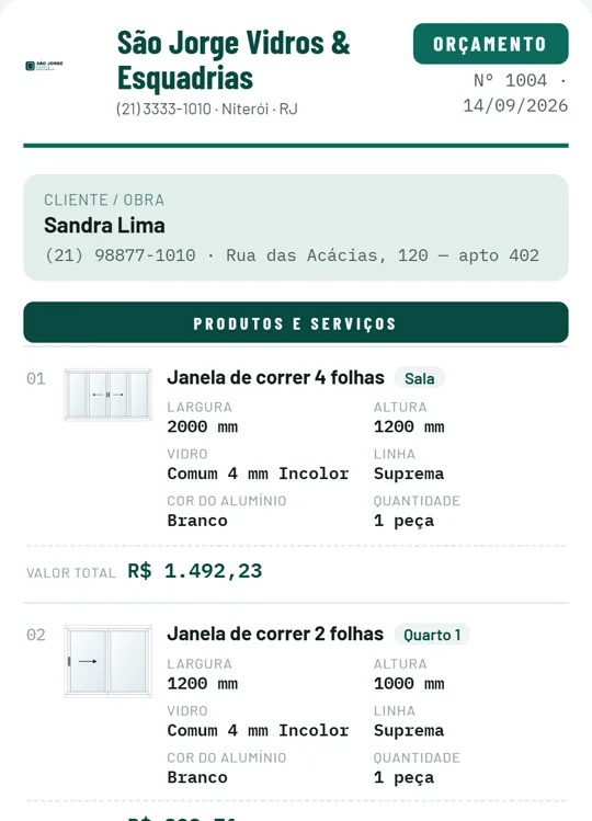 Proposta real do VidroZap